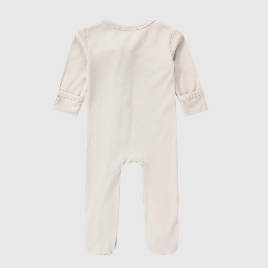 Baby Bamboo Zipper Footie | Ivory