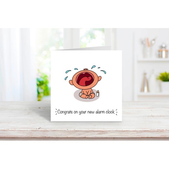 Alarm Clock Baby Card