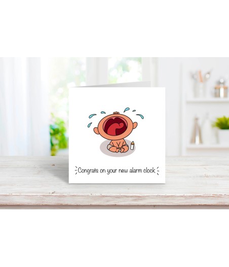 Alarm Clock Baby Card