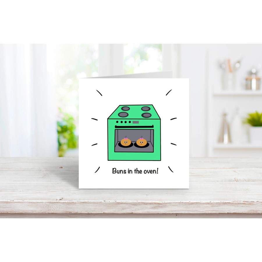 Twin Girls Baby Card