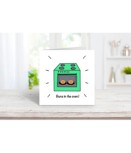 Twin Girls Baby Card