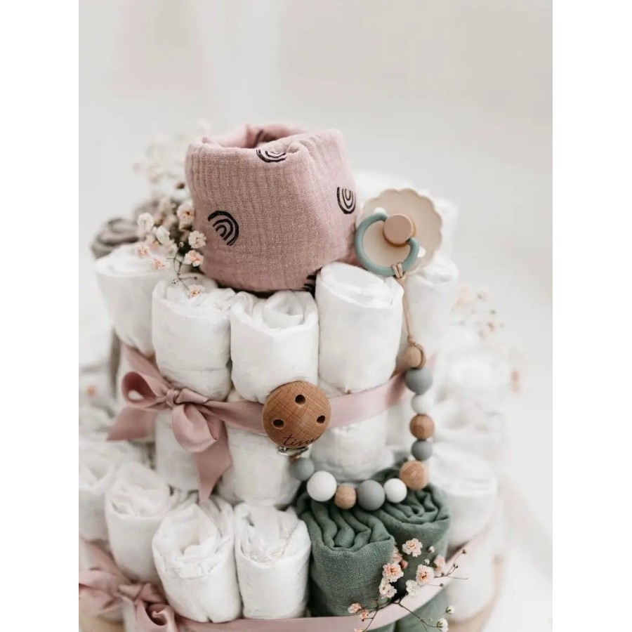 TISU Diaper Cake | Dusty Pink