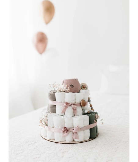 TISU Diaper Cake | Dusty Pink