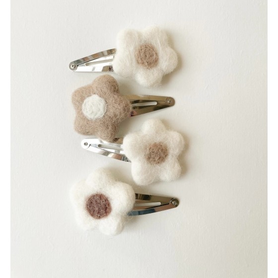 Set of 4 Flower Hair Clips