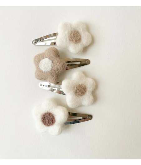 Set of 4 Flower Hair Clips