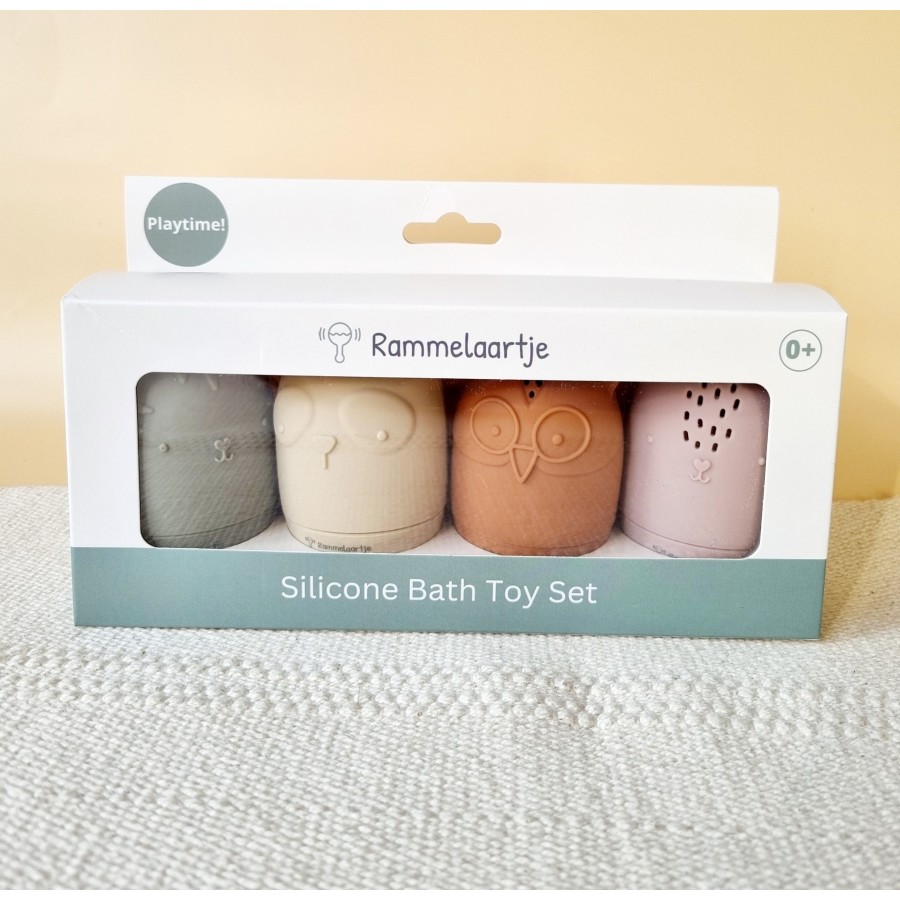 Set of 4 silicone bath toys