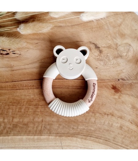 Silicone teether Panda bear | Beige