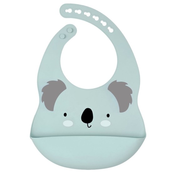 Silicone Bib Koala | Ice Blue