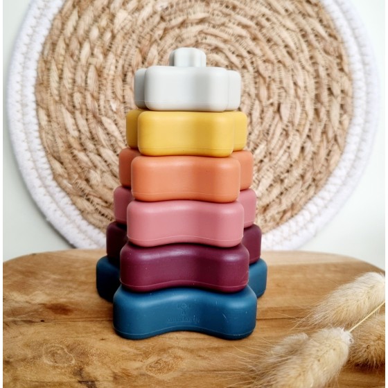 Silicone Stacking Tower Star | Earth