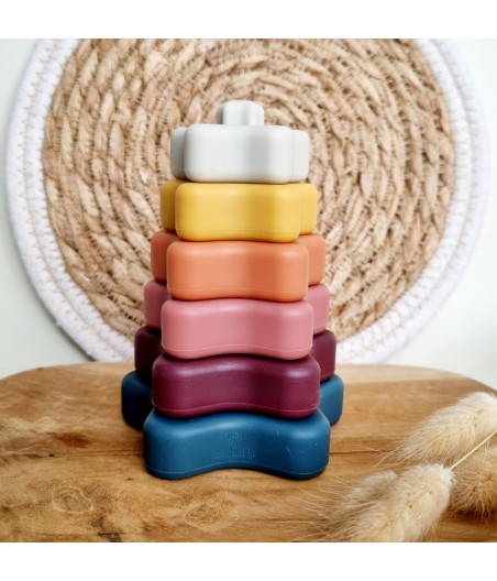Silicone Stacking Tower Star | Earth