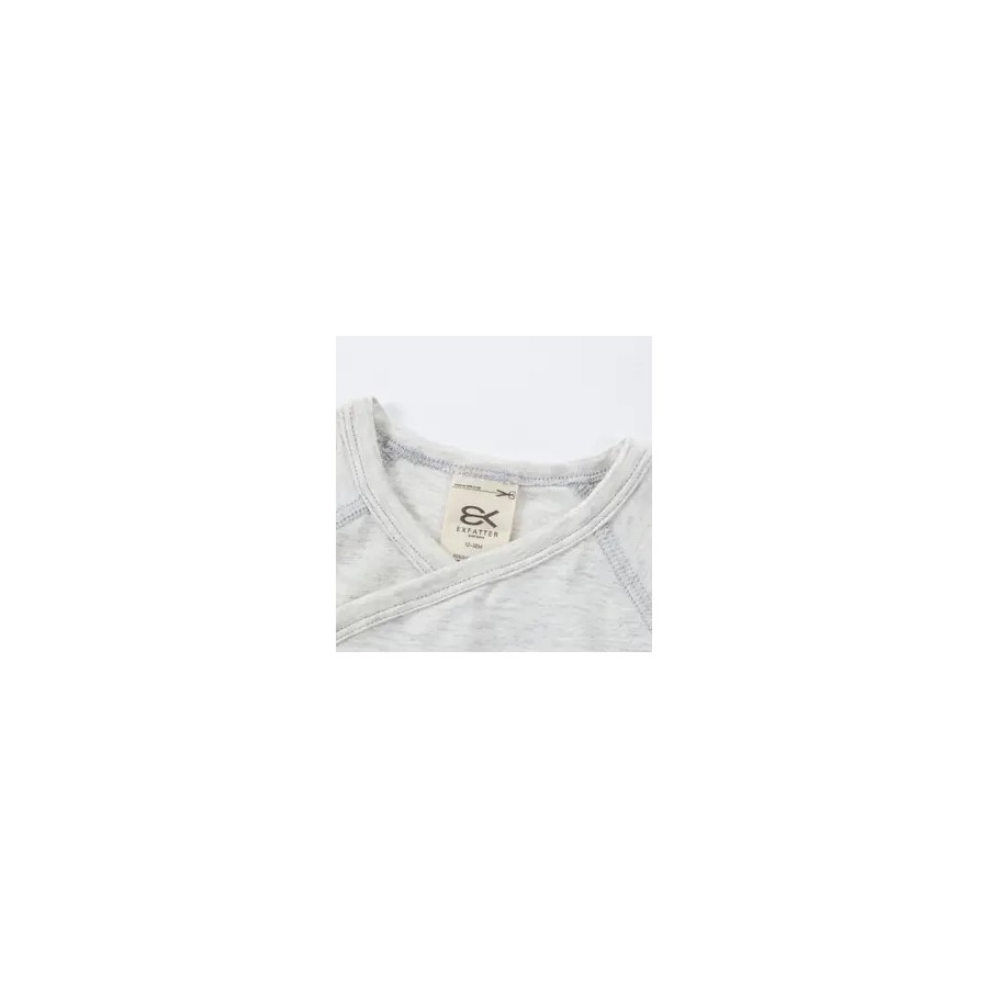 Baby Organic Cotton  Kimono Bodysuit | Heather Grey