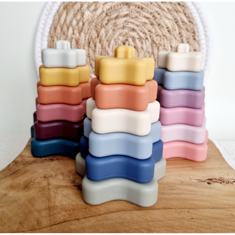Silicone Stacking Tower Star | Pink