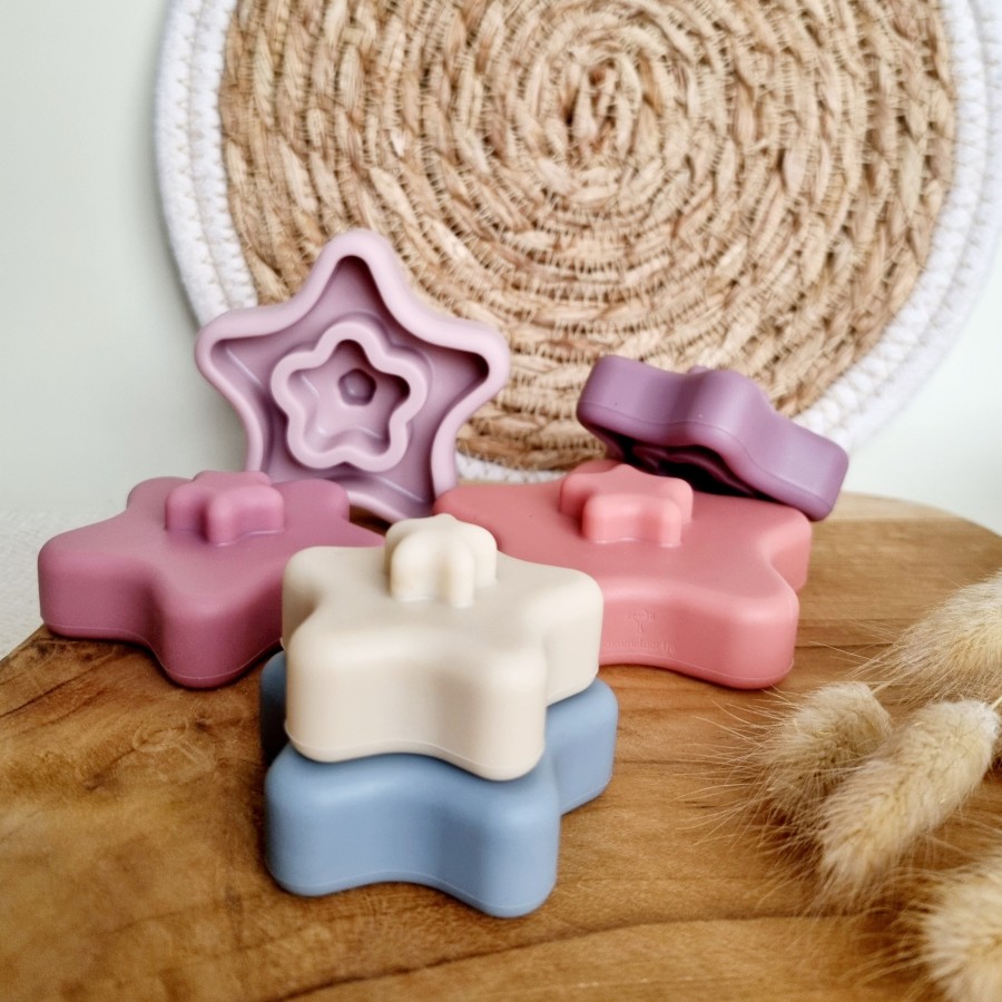Silicone Stacking Tower Star | Pink