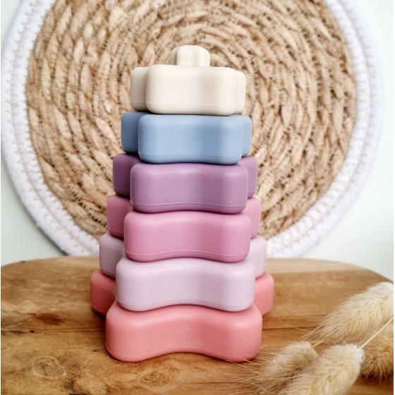 Silicone Stacking Tower Star | Pink