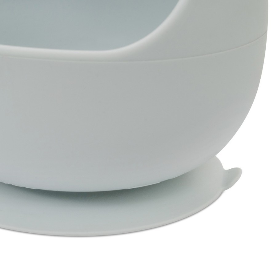 Baby Bowl and Silicone Spoon Set | Greyish Blue