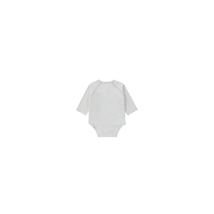 Baby Organic Cotton  Kimono Bodysuit | Heather Grey