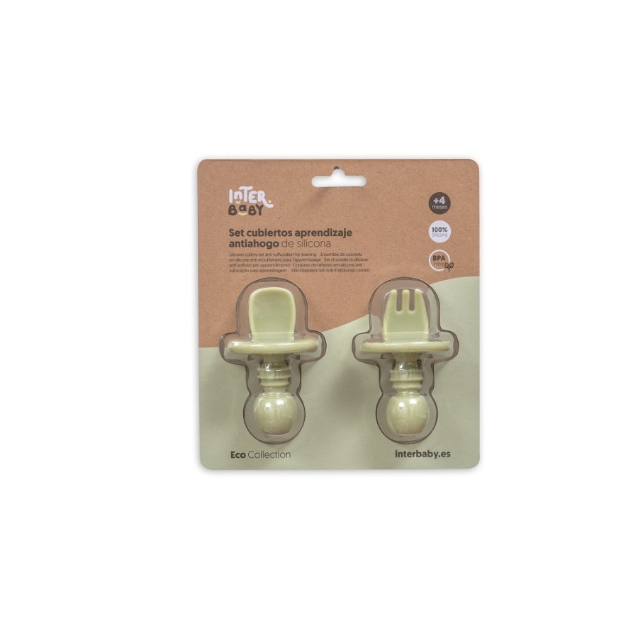 Silicone Learning Cutlery Set | Olive Green