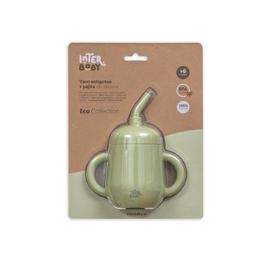 Silicone Straw Cup | Olive Green
