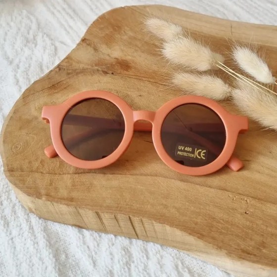 Children's UV400 Round Sunglasses | Rust