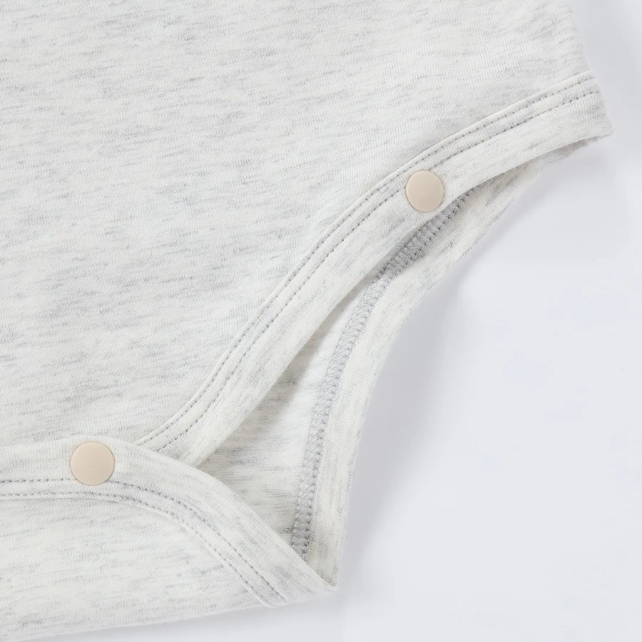 Baby Organic Cotton  Kimono Bodysuit | Heather Grey