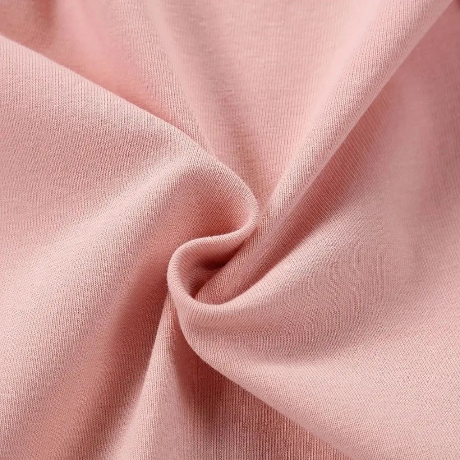 Organic Ruffle LS Zipper Romper | Pink