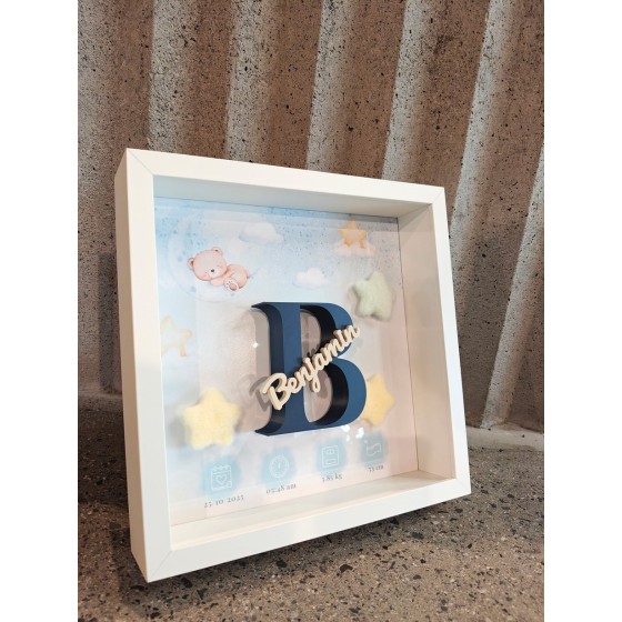 Personalized baby shadow box frame