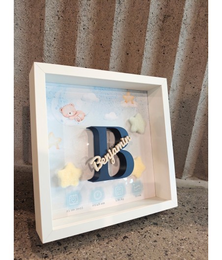 Personalized baby shadow box frame