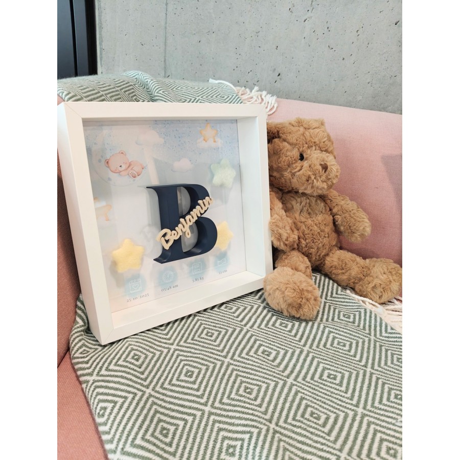Personalized baby shadow box frame