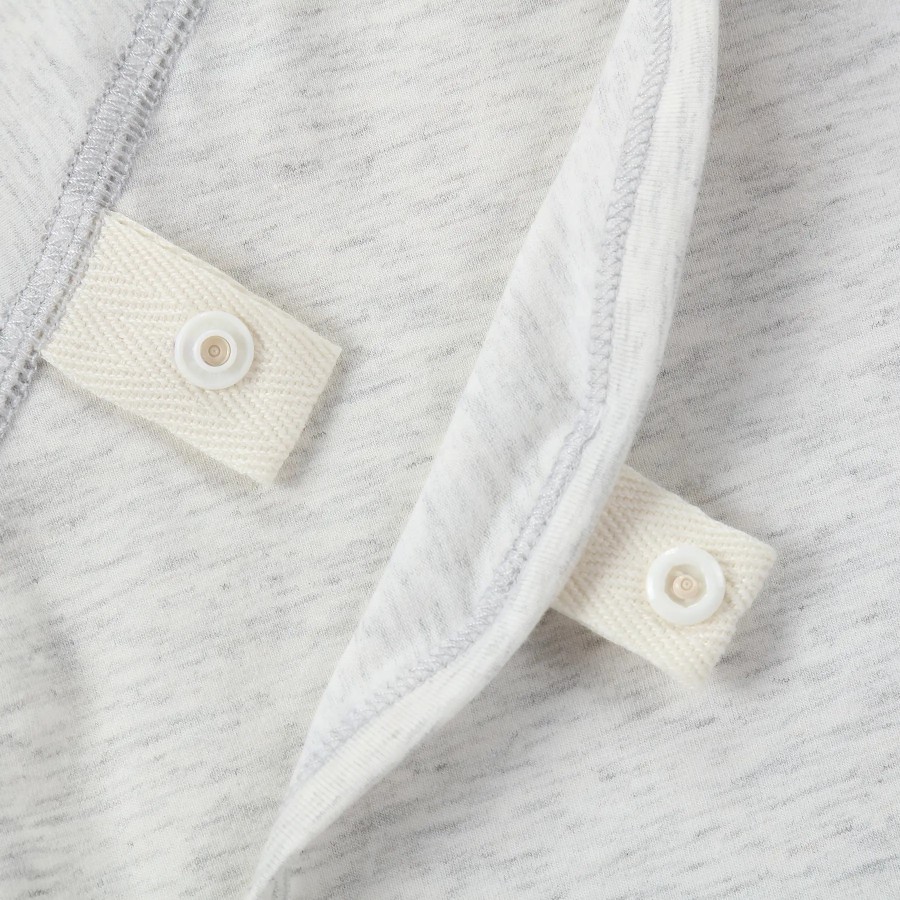 Baby Organic Cotton  Kimono Bodysuit | Heather Grey