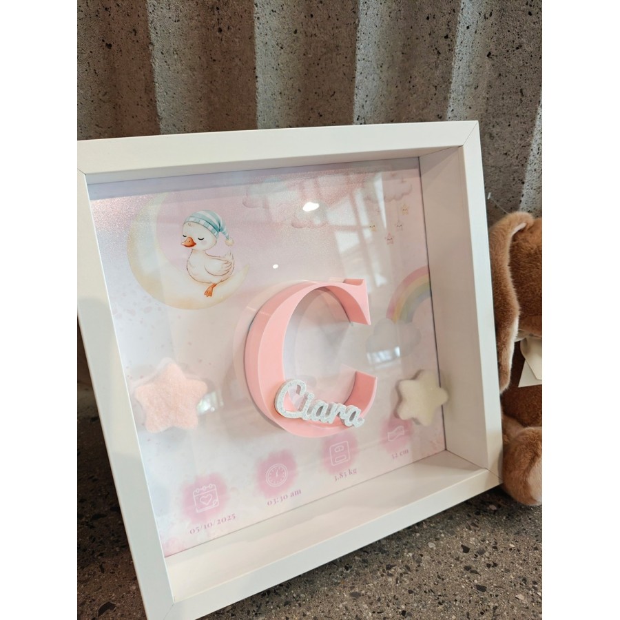 Personalized pink baby  frame