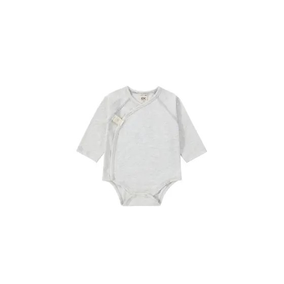 Baby Organic Cotton  Kimono Bodysuit | Heather Grey
