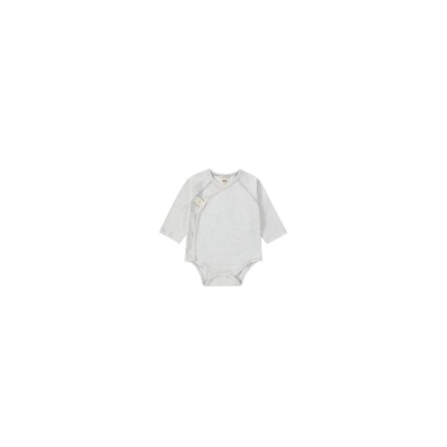 Baby Organic Cotton  Kimono Bodysuit | Heather Grey