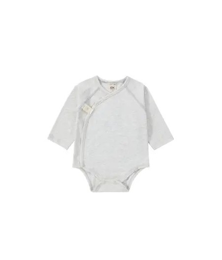 Baby Organic Cotton  Kimono Bodysuit | Heather Grey