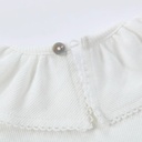 Organic Ruffle LS Neckline Bodysuit | White