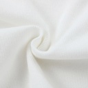 Organic Ruffle LS Neckline Bodysuit | White