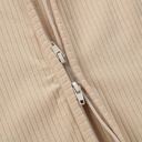 Baby Organic Cotton Zipper Footie | Beige