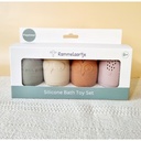 Set of 4 silicone bath toys