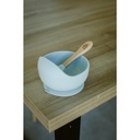 Baby Bowl and Silicone Spoon Set | Greyish Blue
