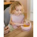 Baby Bowl and Silicone Spoon Set | Pink