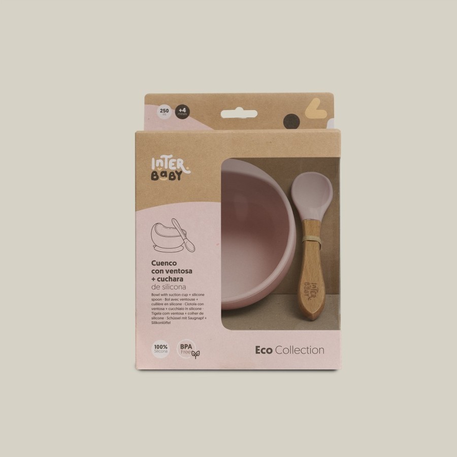 Baby Bowl and Silicone Spoon Set | Pink