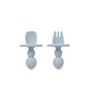 Silicone Learning Cutlery Set | Blue Grey