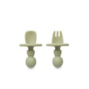 Silicone Learning Cutlery Set | Olive Green
