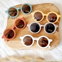 Children's UV400 Round Sunglasses | Rust