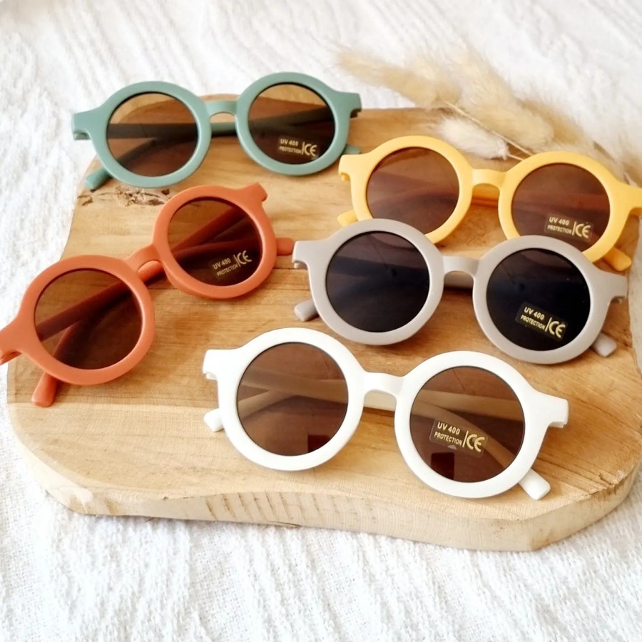 Children's UV400 Round Sunglasses | Rust