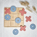 Silicone Puzzle Tic Tac Toe  | Blue/Pink