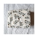 Soft Muslin Swaddle  | Beige with Floral Print