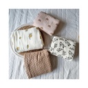 Soft Muslin Swaddle  | Old Pink with Rainbow