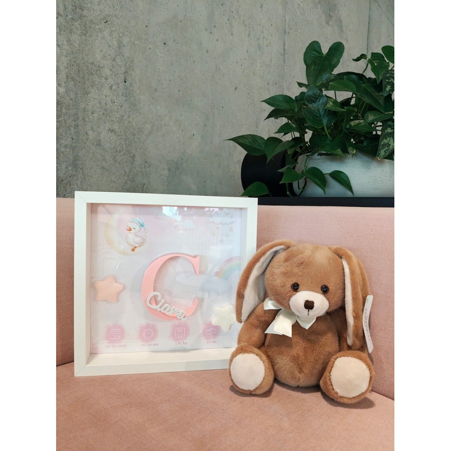 Personalized pink baby  frame