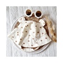 Muslin Hat For Baby | Beige with Hearts