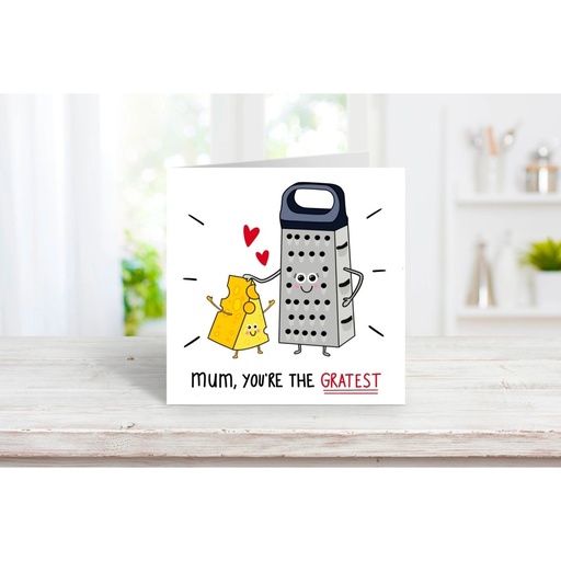 [llps-33] Funny Mother's Day Card - Cheese & Grate Mum Card